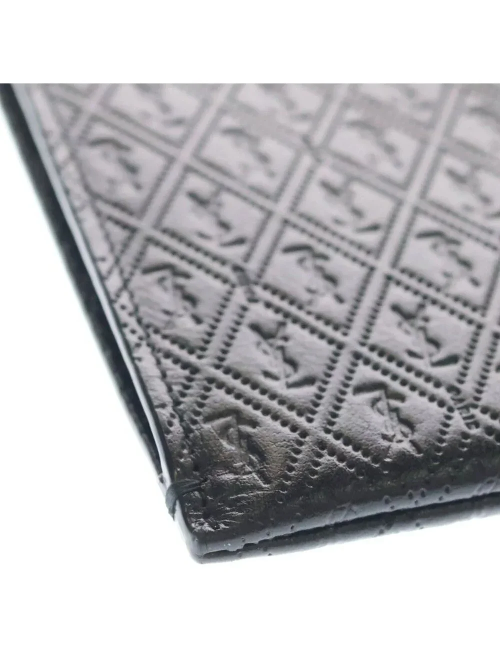 Saint Laurent Paris YSL Monogram Clutch Black Leather Silver